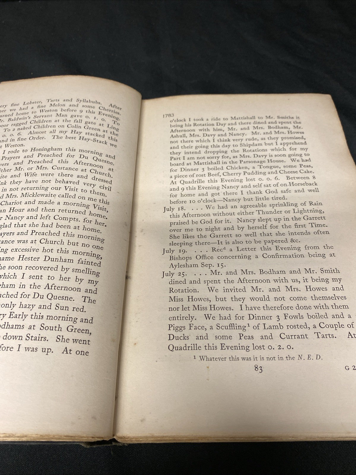 Book - Diary of a Country Parson VII - James Woodforde - 1926 - (1546)