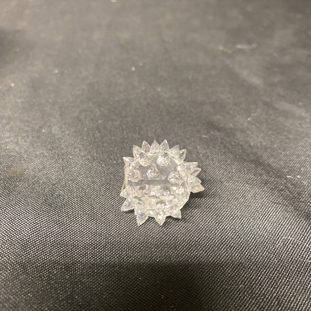 Swarovski Silver Crystal Hedgehog with Silver Whiskers 2cm Boxed -(1606)