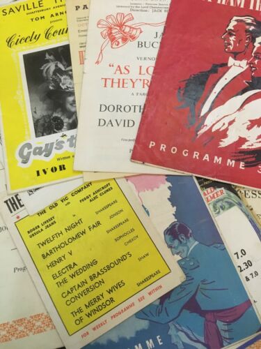 1950's Theatre Programmes x 14 - Garrick Apollo Saville Pavilion Theatre - (2955)