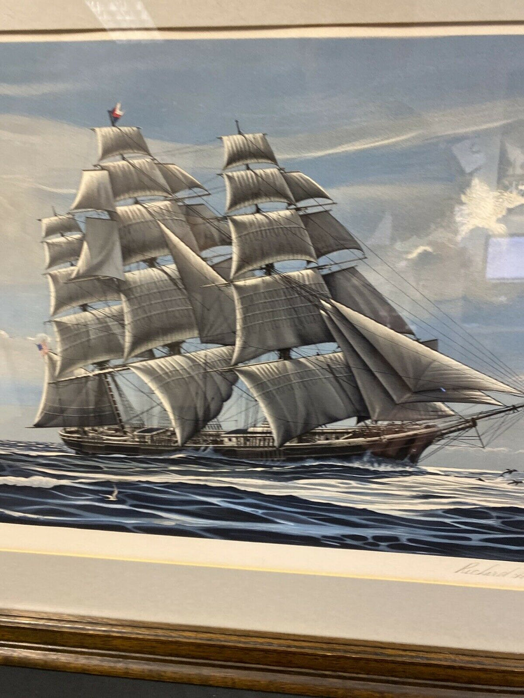 Richard Linton Australian Original Signed Framed Lithograph China Bound  (7367)