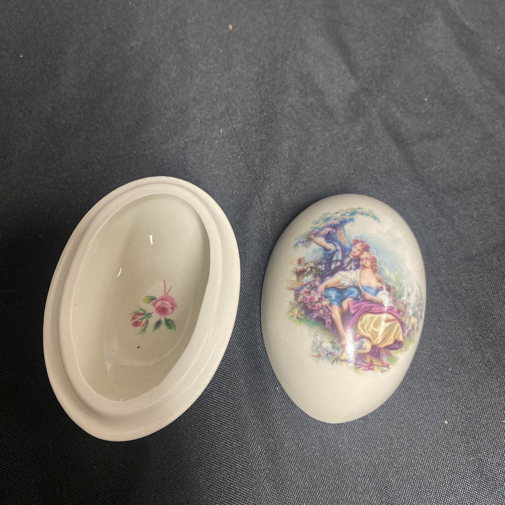 Trinket Box EGG - England China Egg Renaissance Design - (9204)