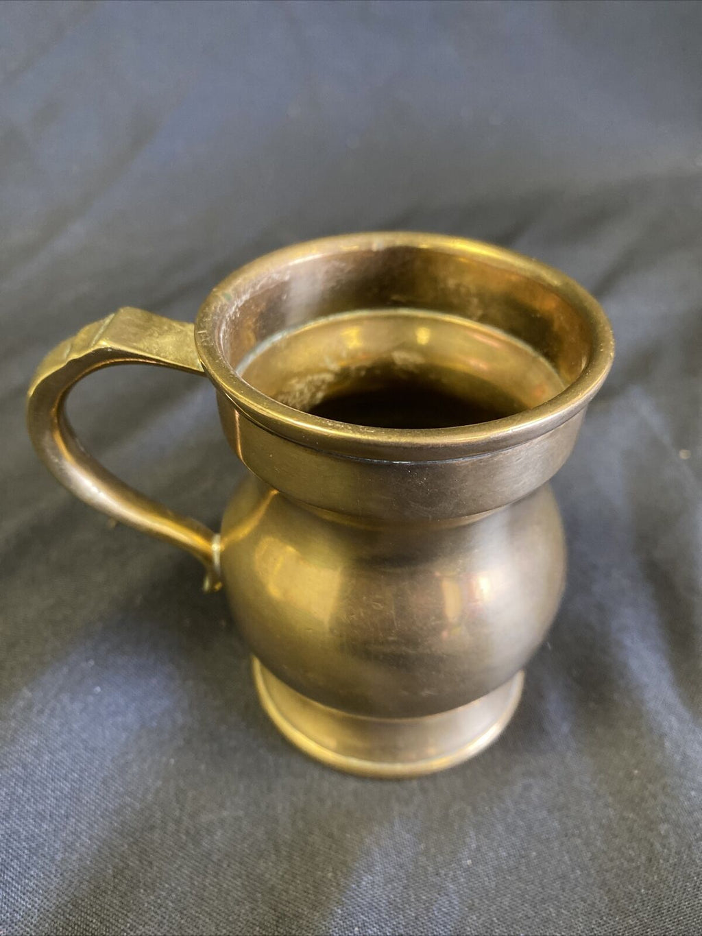 Solid Brass Victorian Antique Pub Measure stamped ER King Edward  1 Gill (6473)