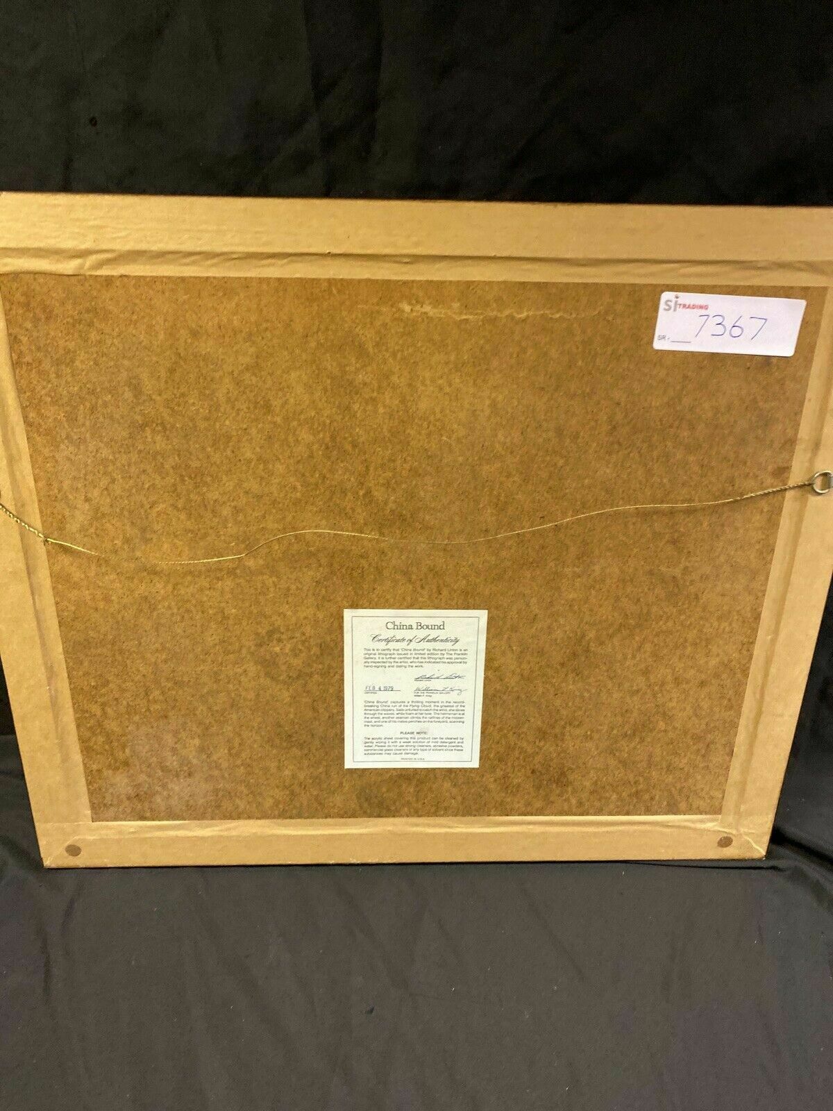 Richard Linton Australian Original Signed Framed Lithograph China Bound  (7367)