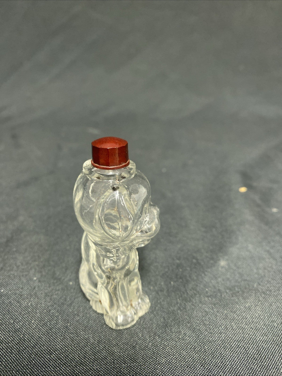 Manon Freres Puppy Perfume Bottle 1930's French bakelite Cap - (1812)
