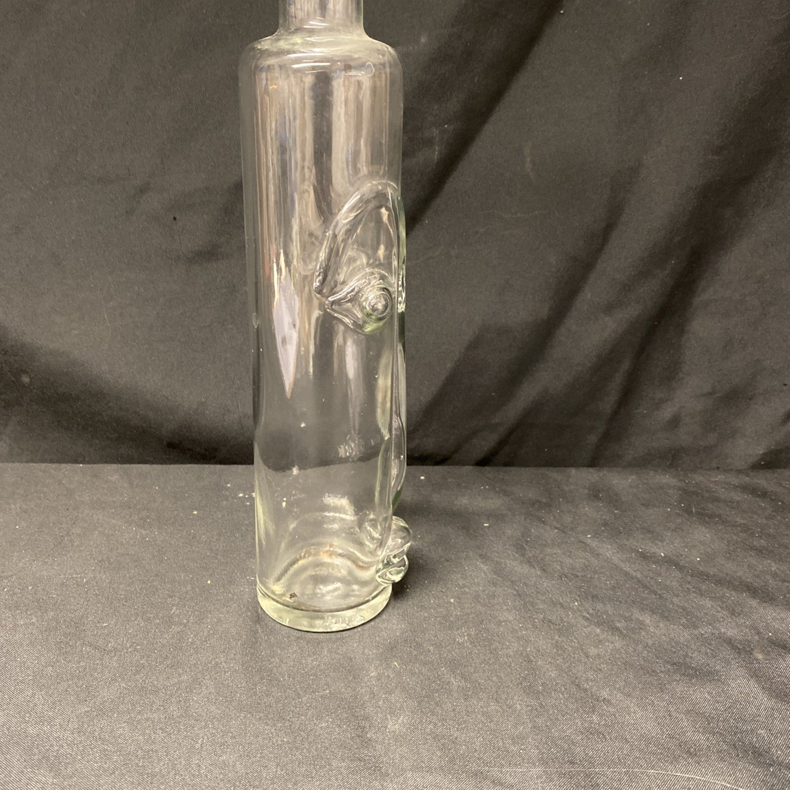 Italian Depose Klefla Glass Face Bottle tall 35cm rare - (1643)