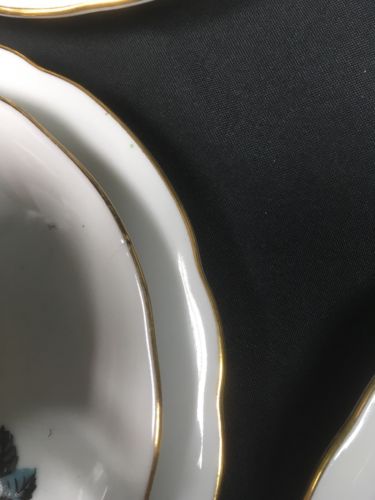 Bohemia Ceramic Works Czechoslovakia tea set antique 18 piece (6 trio) -(2764)