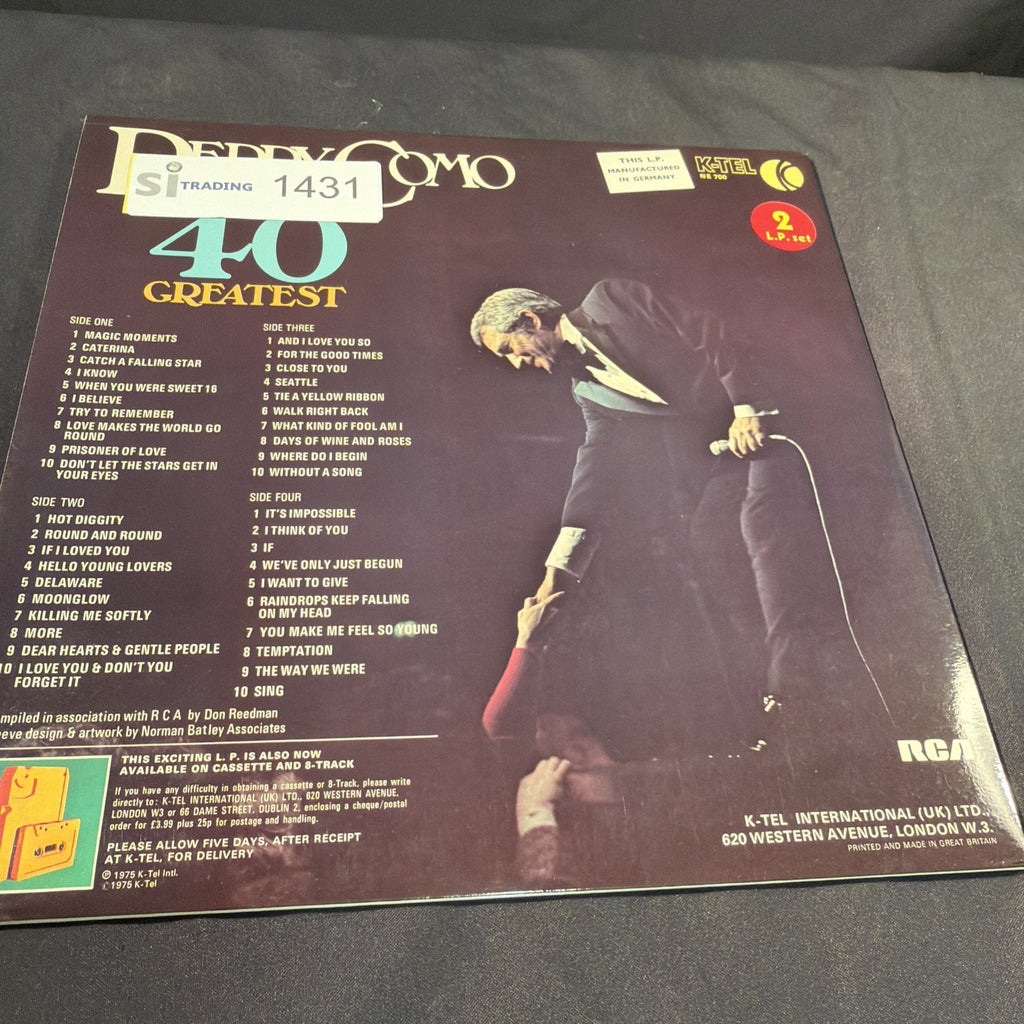 VINYL RECORD - Perry Como 40 Greatest Hits 2 x LP - 1975 - (1431)