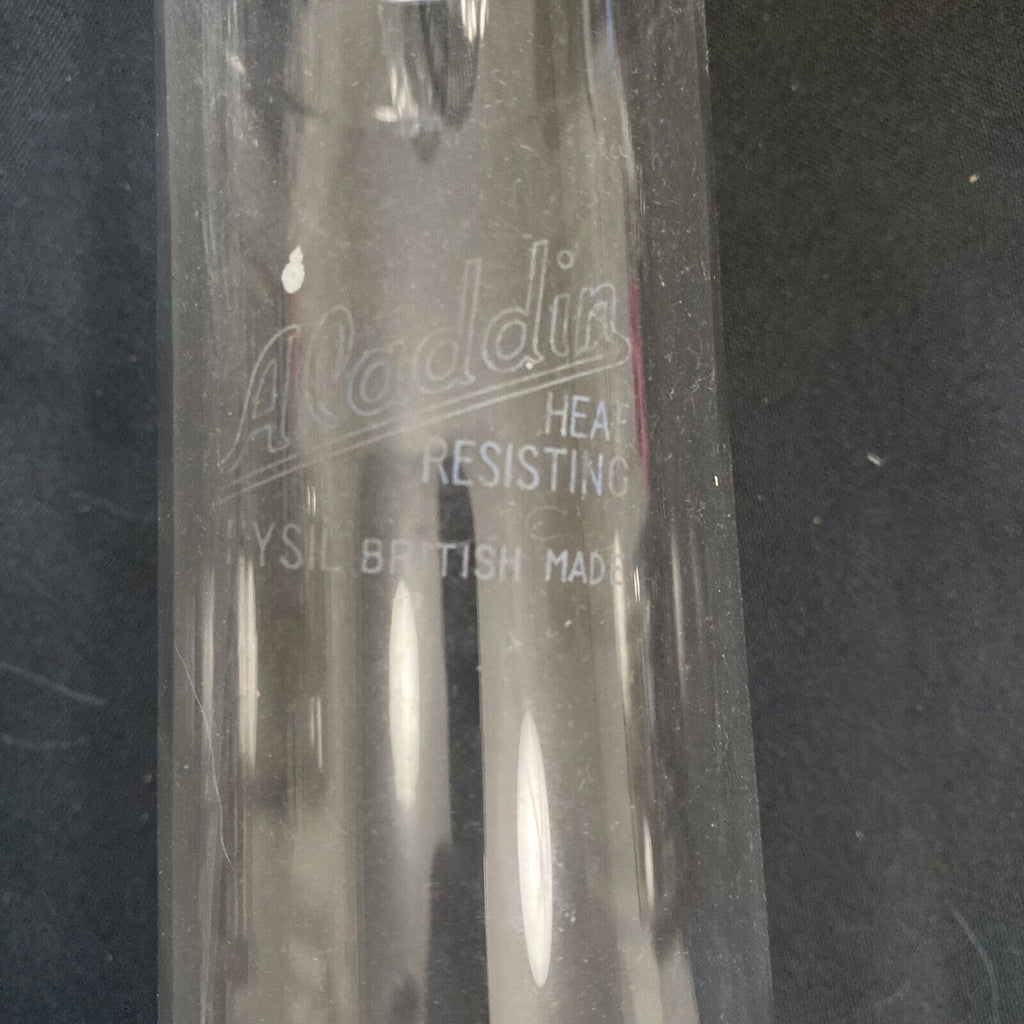 Oil Lamp brass Victoria Patent Aladdin chimney glass bulb - 9402