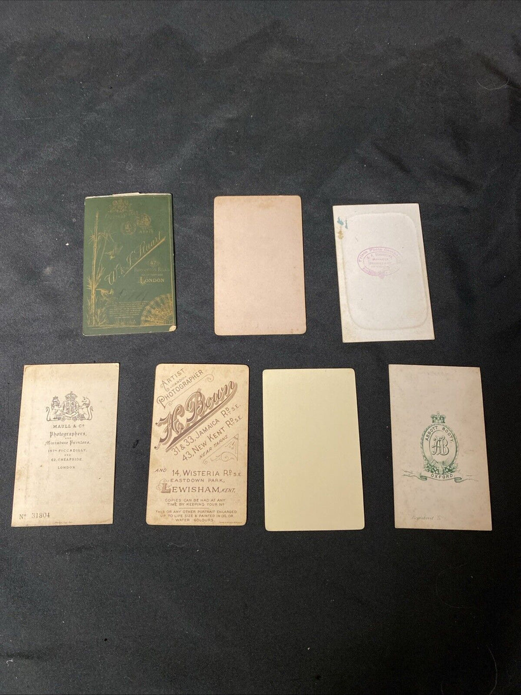 Victorian Carte De Vista CDV's x 7 Features Gentlemen Standing London - (5444)