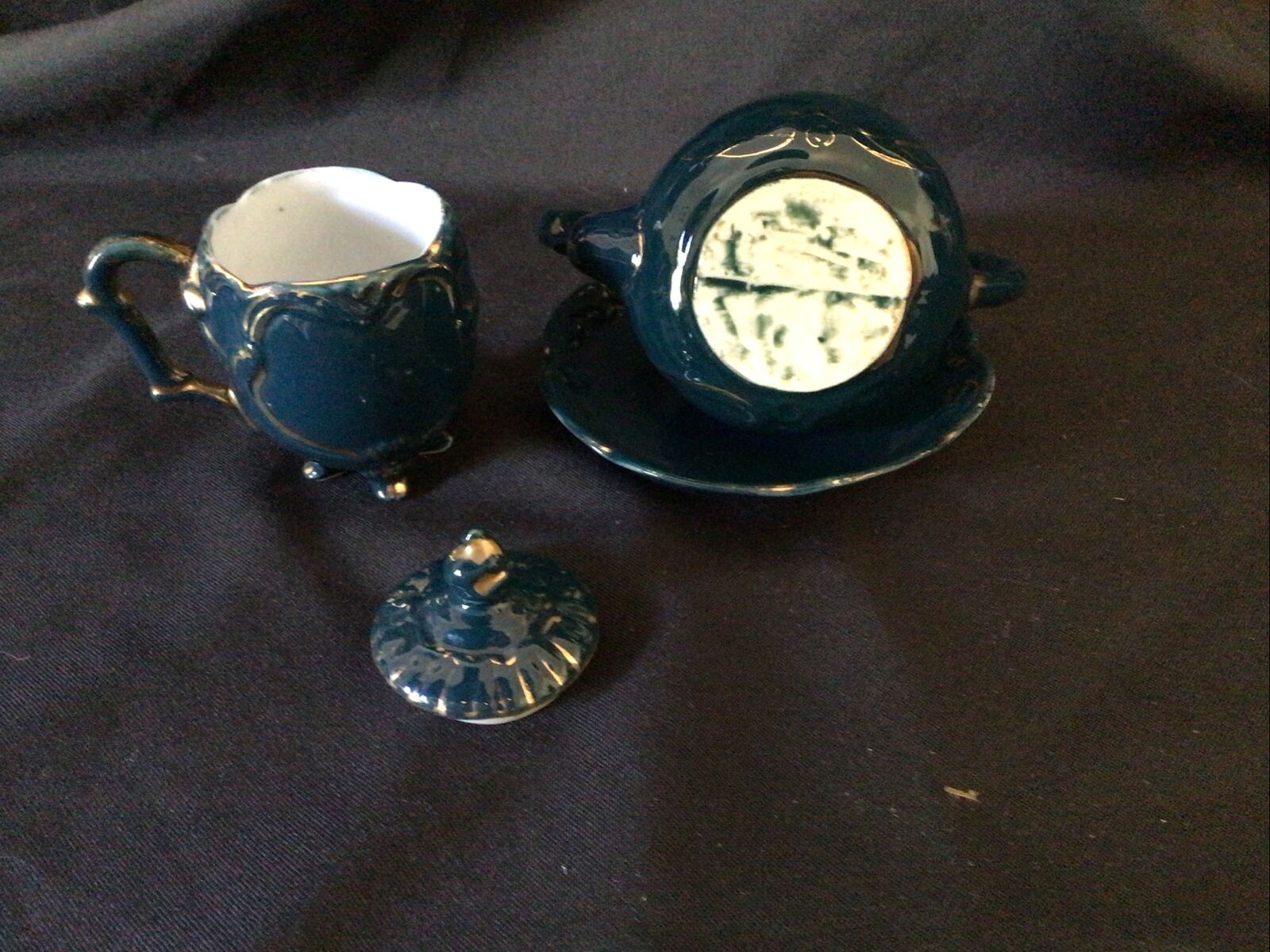 Teapot Collectors Small Ceramic Vintage set 9cm Japanese Style - (8048)