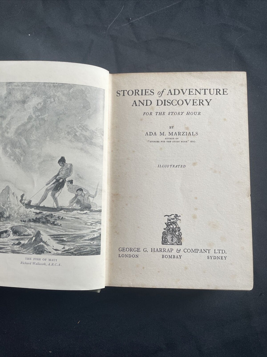 BOOK - Stories of Adventure and Discovery - Marzials - 1936 print - (9506)