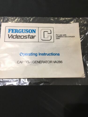 Ferguson Videstar Caption Generator VA286 with manual - (6902)