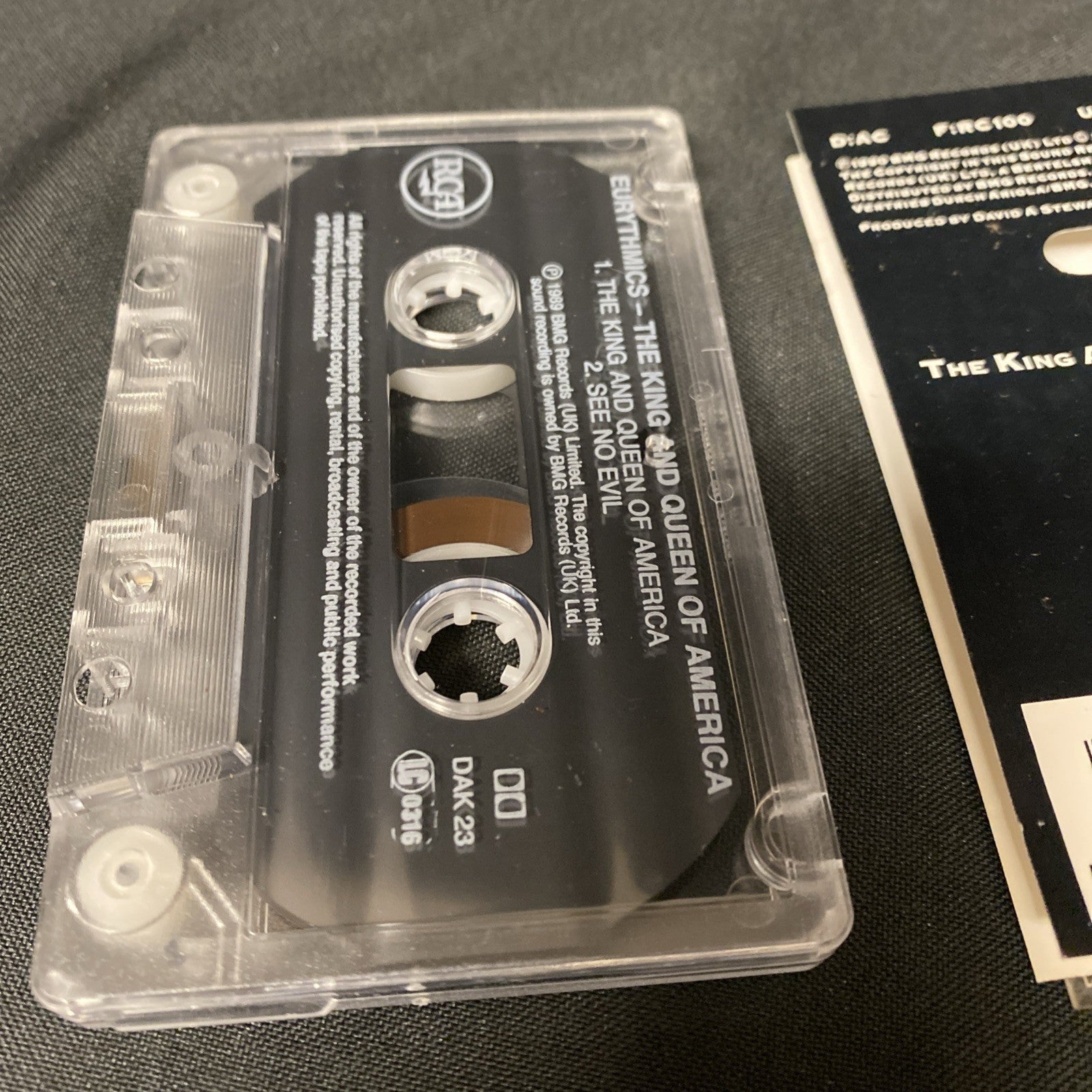 Eurythmics The King and Queen of America Music Cassette Tape 1990 - (1395)