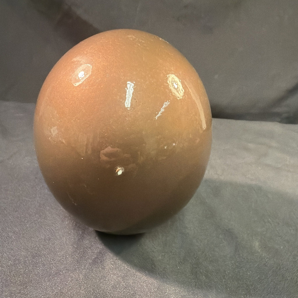 Ostrich egg Blown and decorated in copper colour African  - (1997)