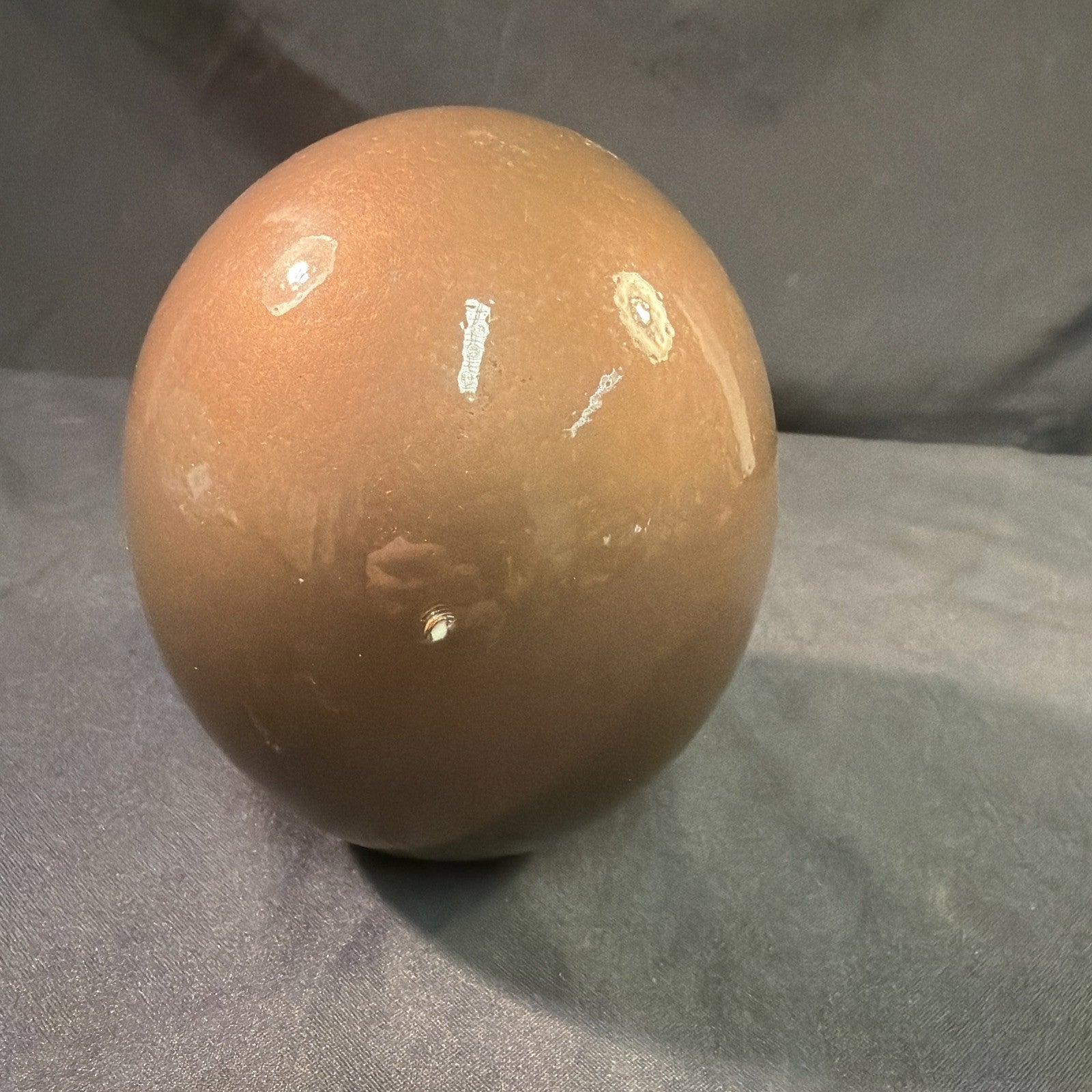 Ostrich egg Blown and decorated in copper colour African  - (1997)