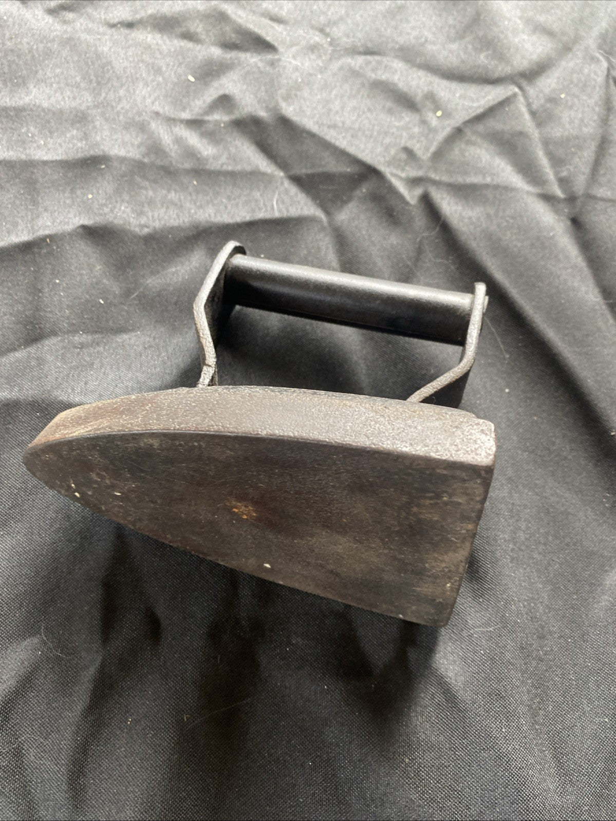 Antique Cast Iron Flat Clothes Iron by Lyng No 4 Nice Example Doorstop - (1187)