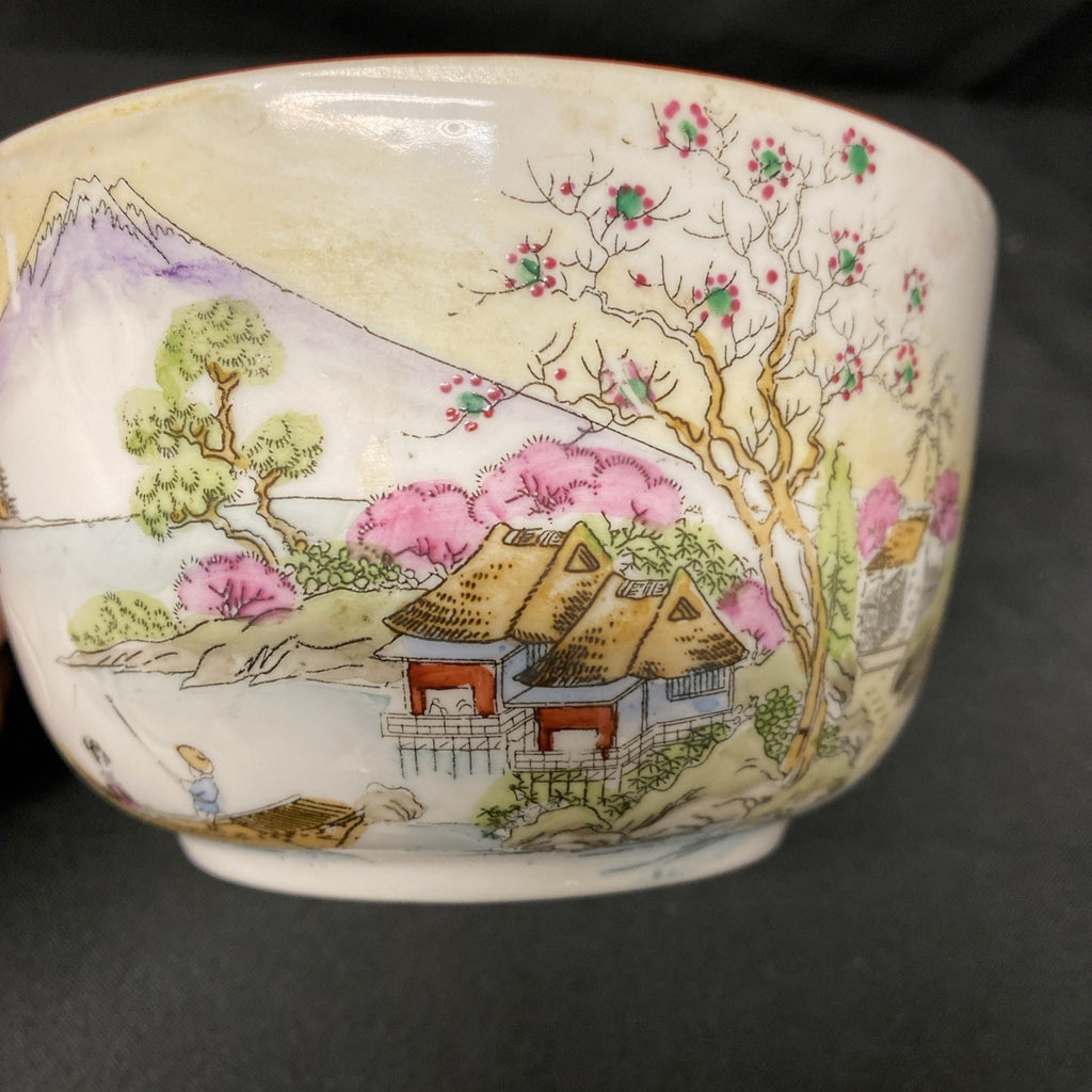 Vintage Japanese Rice Bowl Hand Painted Made in Japan - (1664)