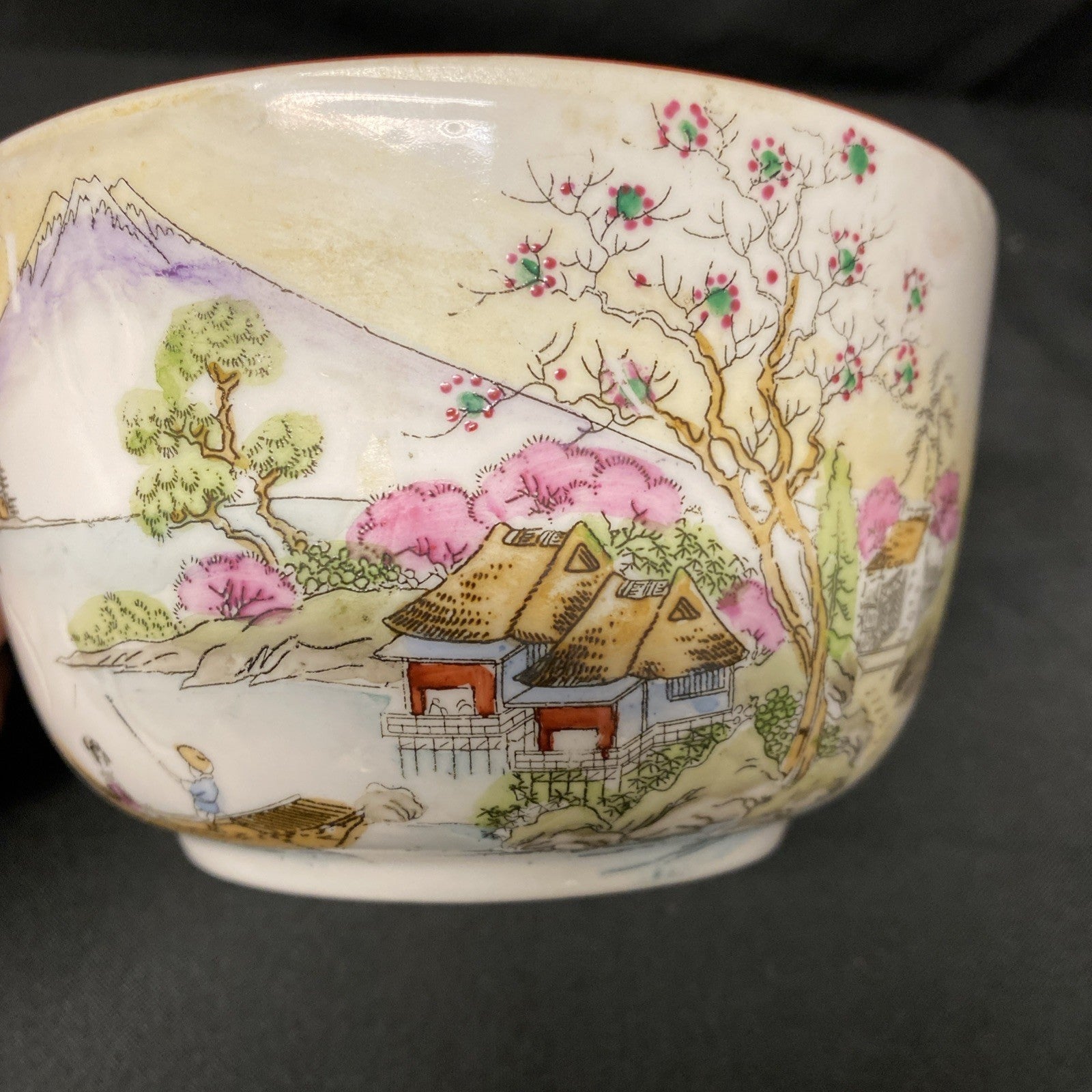 Vintage Japanese Rice Bowl Hand Painted Made in Japan - (1664)