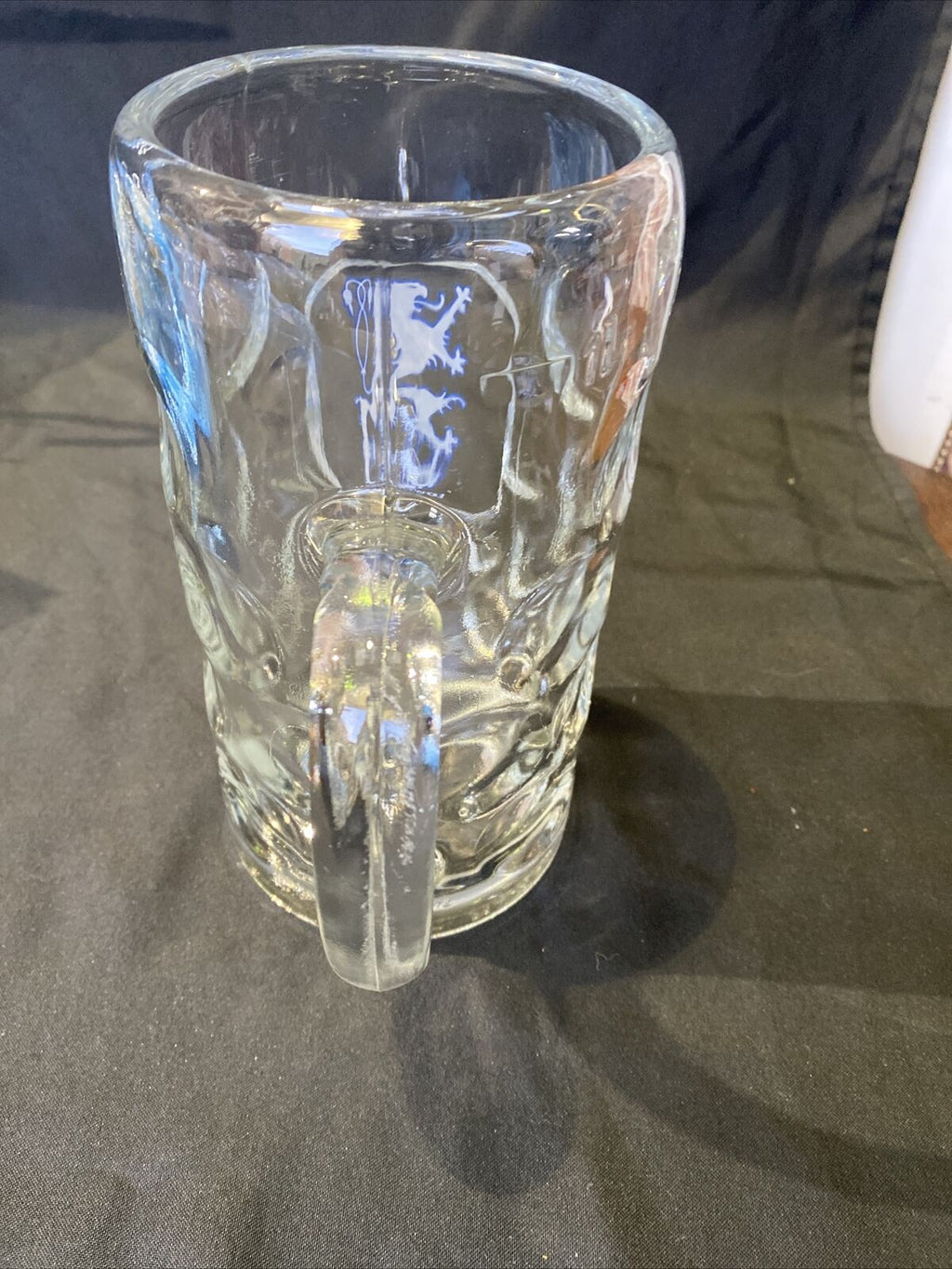 Vintage Lowenbrau Munchen Seit 1383 1 Litre HEAVY Dimple Stein - (8485)