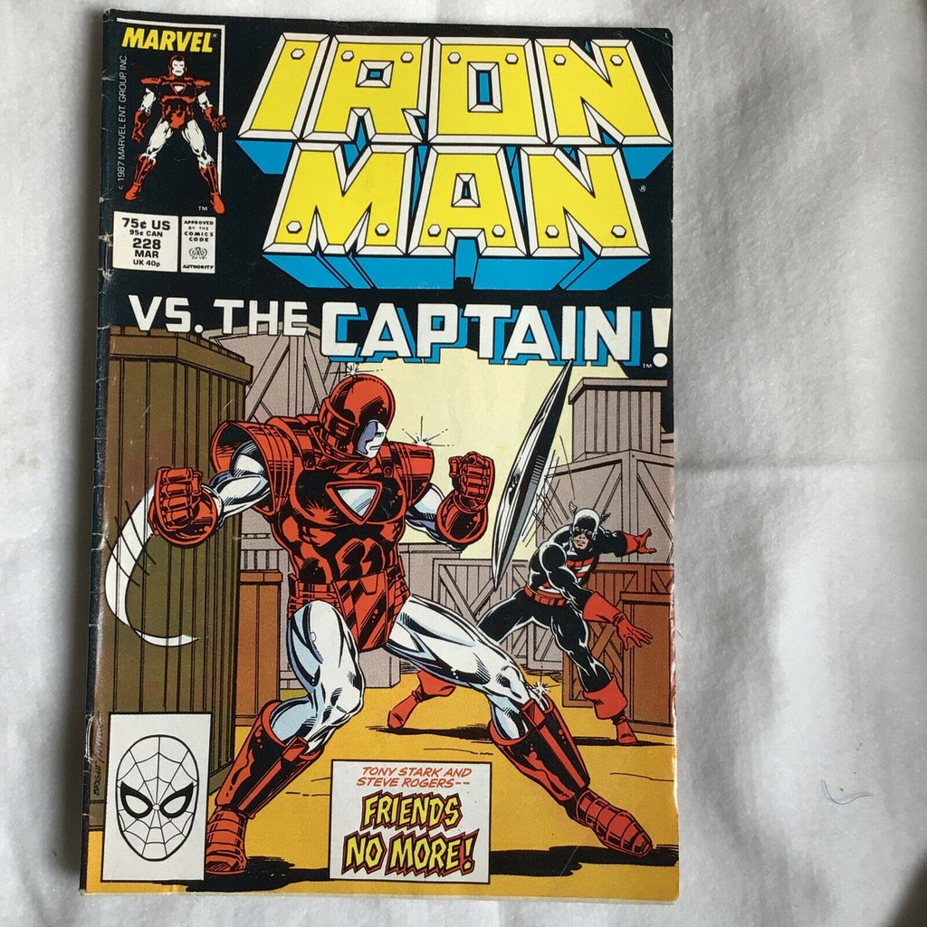 COMIC - MARVEL Comics IRON MAN Vs THE CAPTAIN Friends no more Mar 1988 - (8903)
