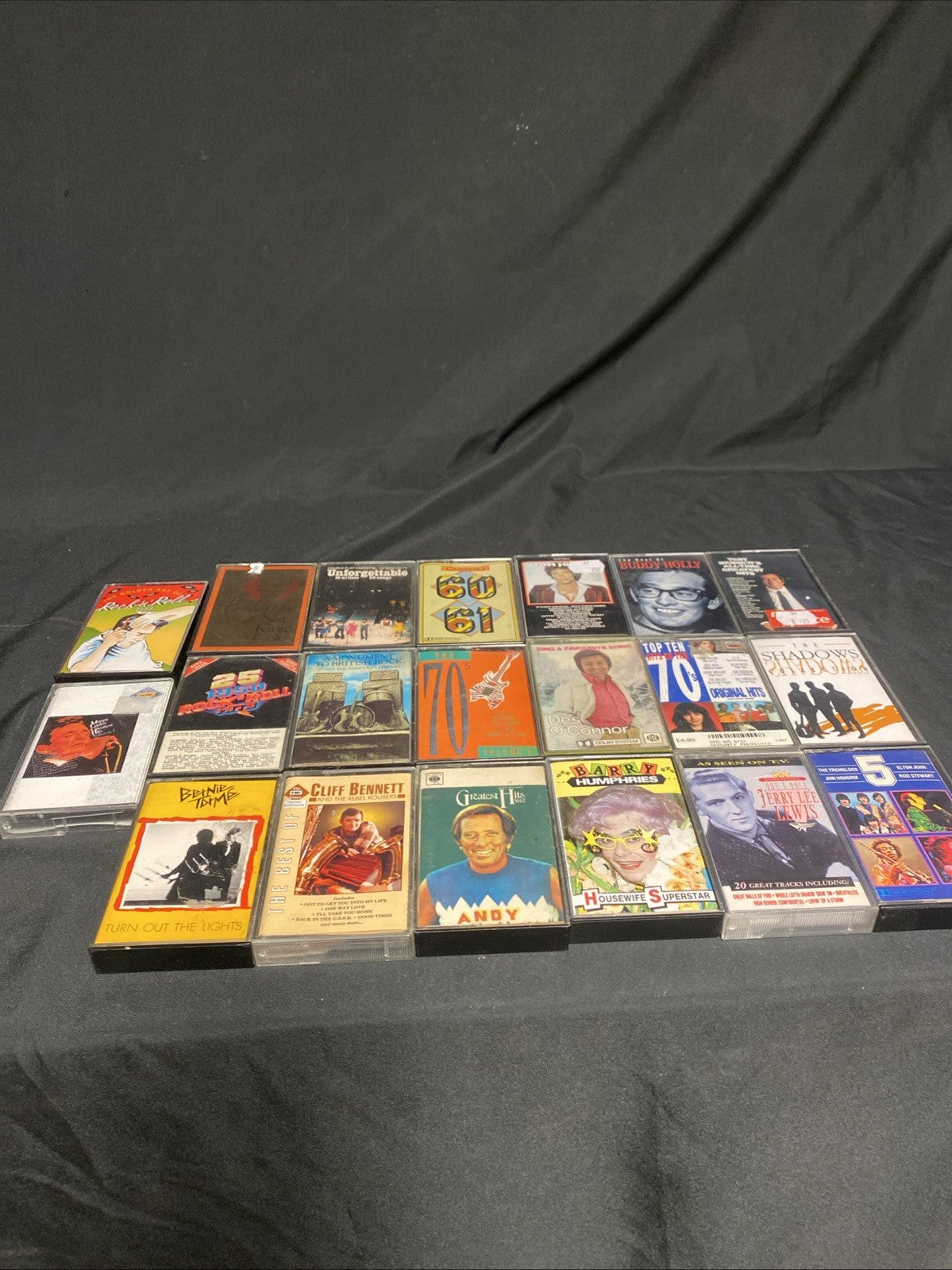 20 Cassette tapes Mainly 60's / 70's Tom Jones Bennett Shadows - (1742)