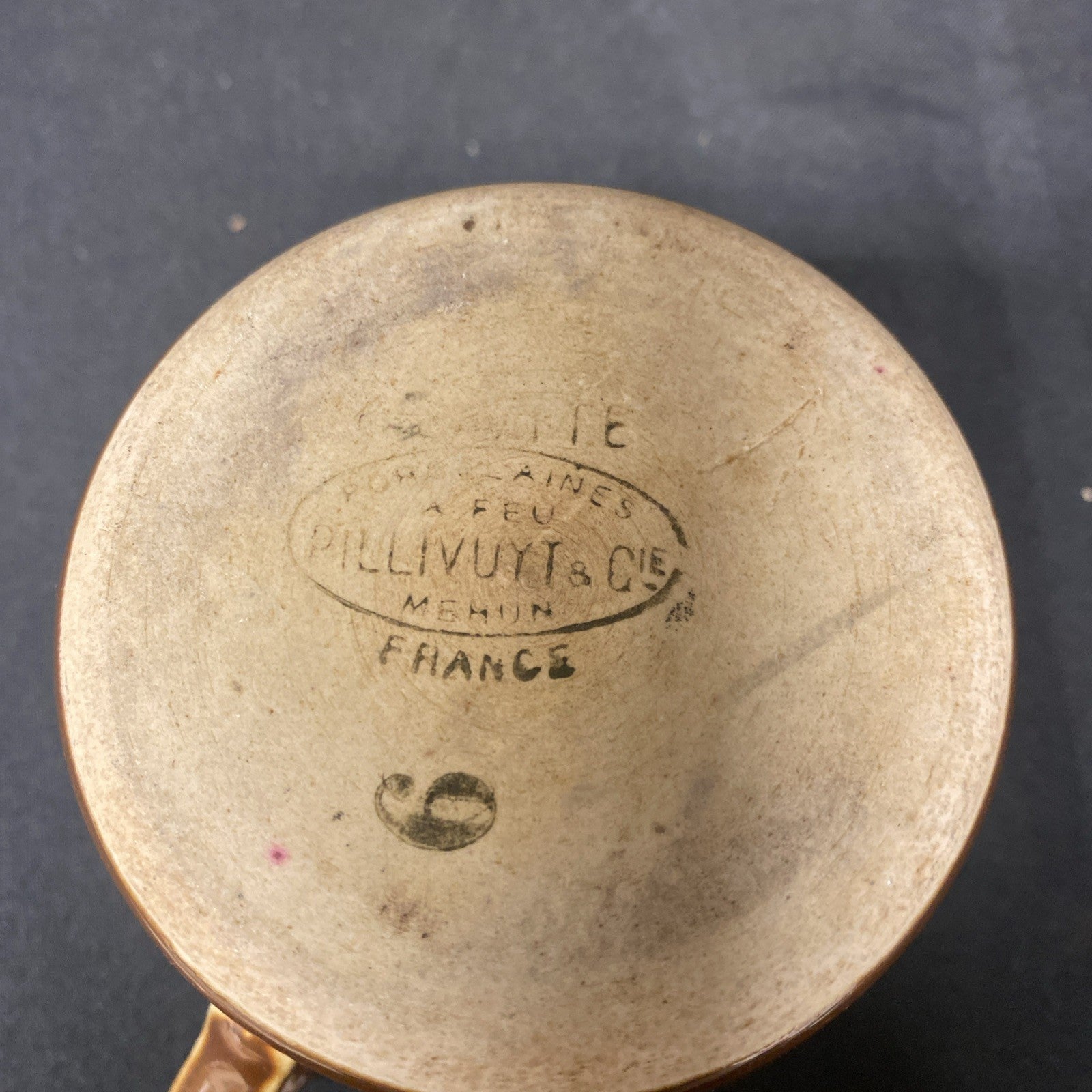 Pillivuyt Mehun France 2 x Two handled cups Rare Vintage - (1748)