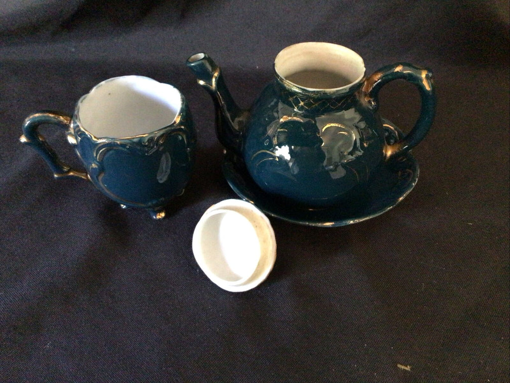 Teapot Collectors Small Ceramic Vintage set 9cm Japanese Style - (8048)
