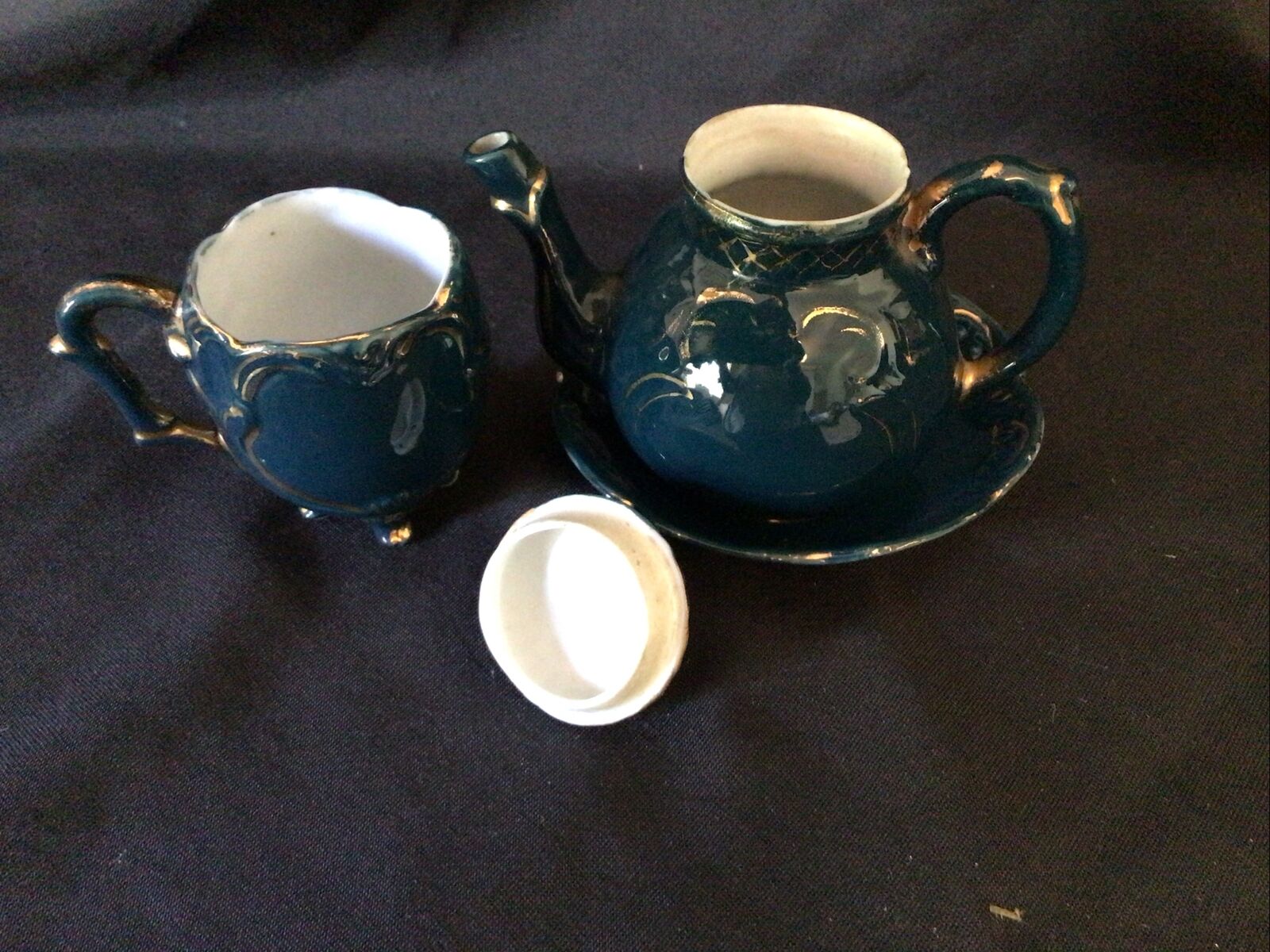 Teapot Collectors Small Ceramic Vintage set 9cm Japanese Style - (8048)