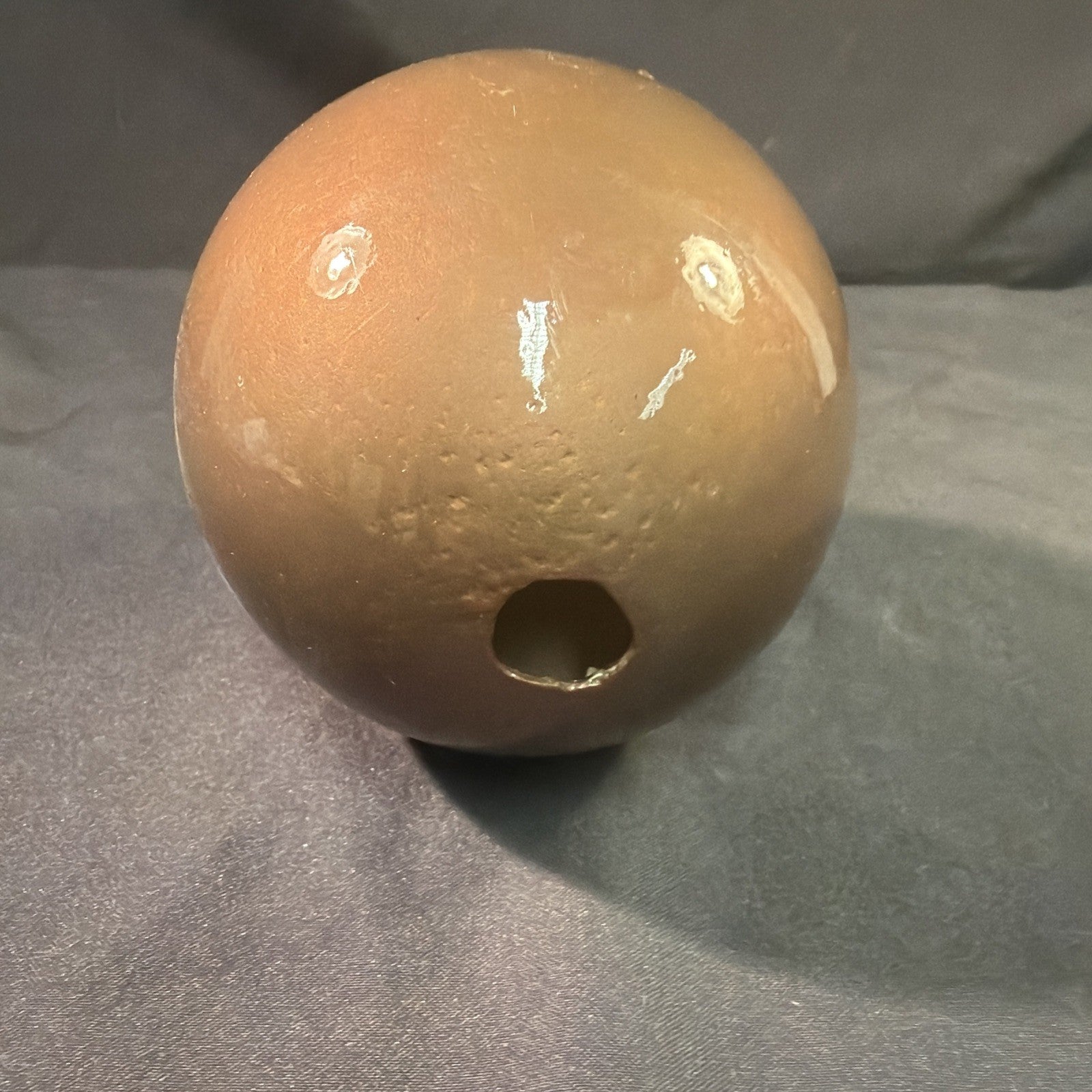 Ostrich egg Blown and decorated in copper colour African  - (1997)