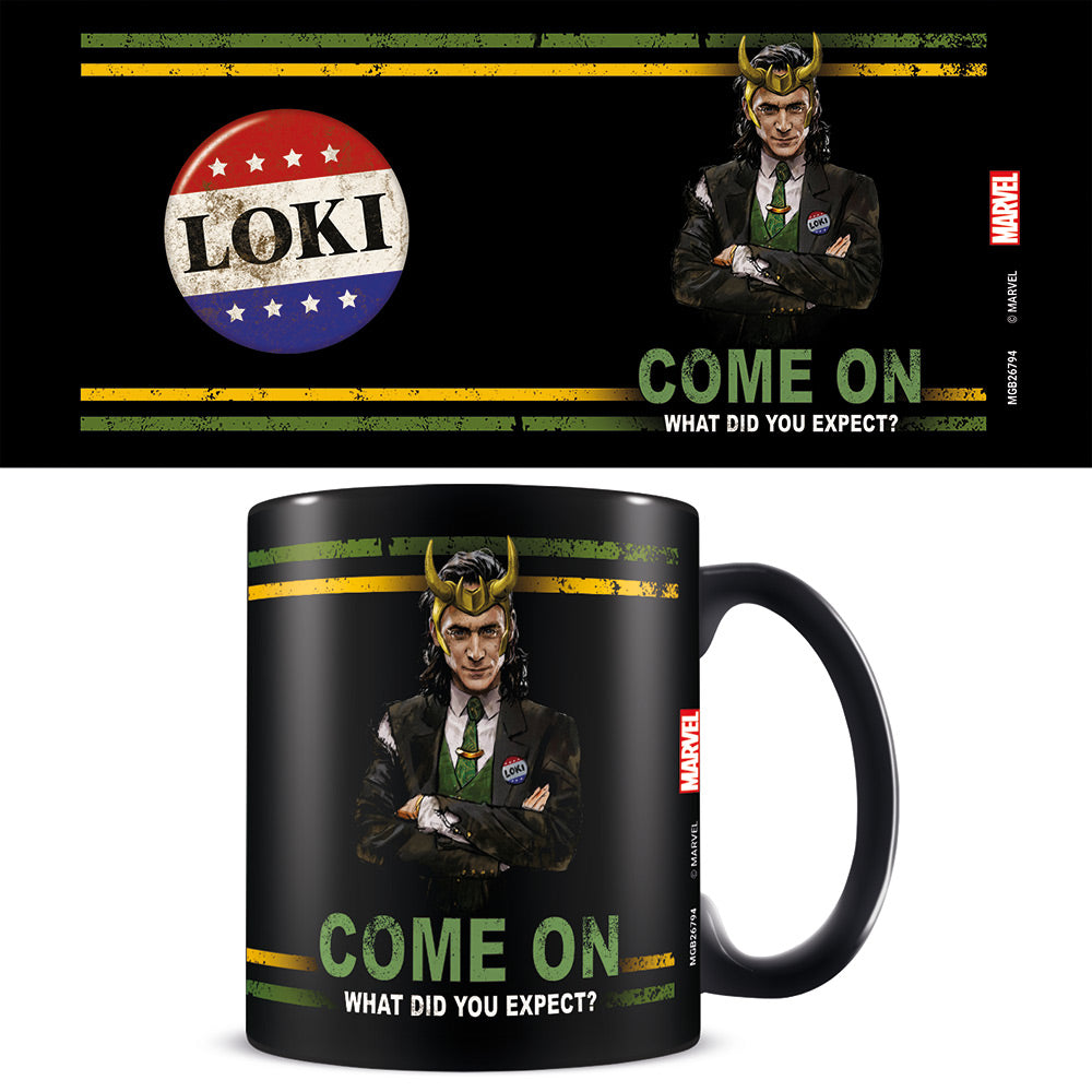 MUG Boxed Ceramic - MOVIE - LOKI (What did you expect?) - Black Mug