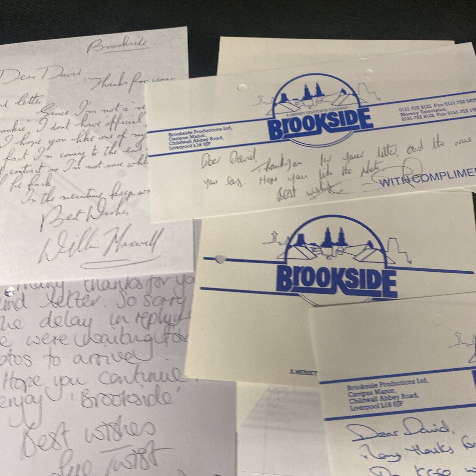 26 Original Letters from Brookside Cast 1990's all Autographed Ephemera (8944)