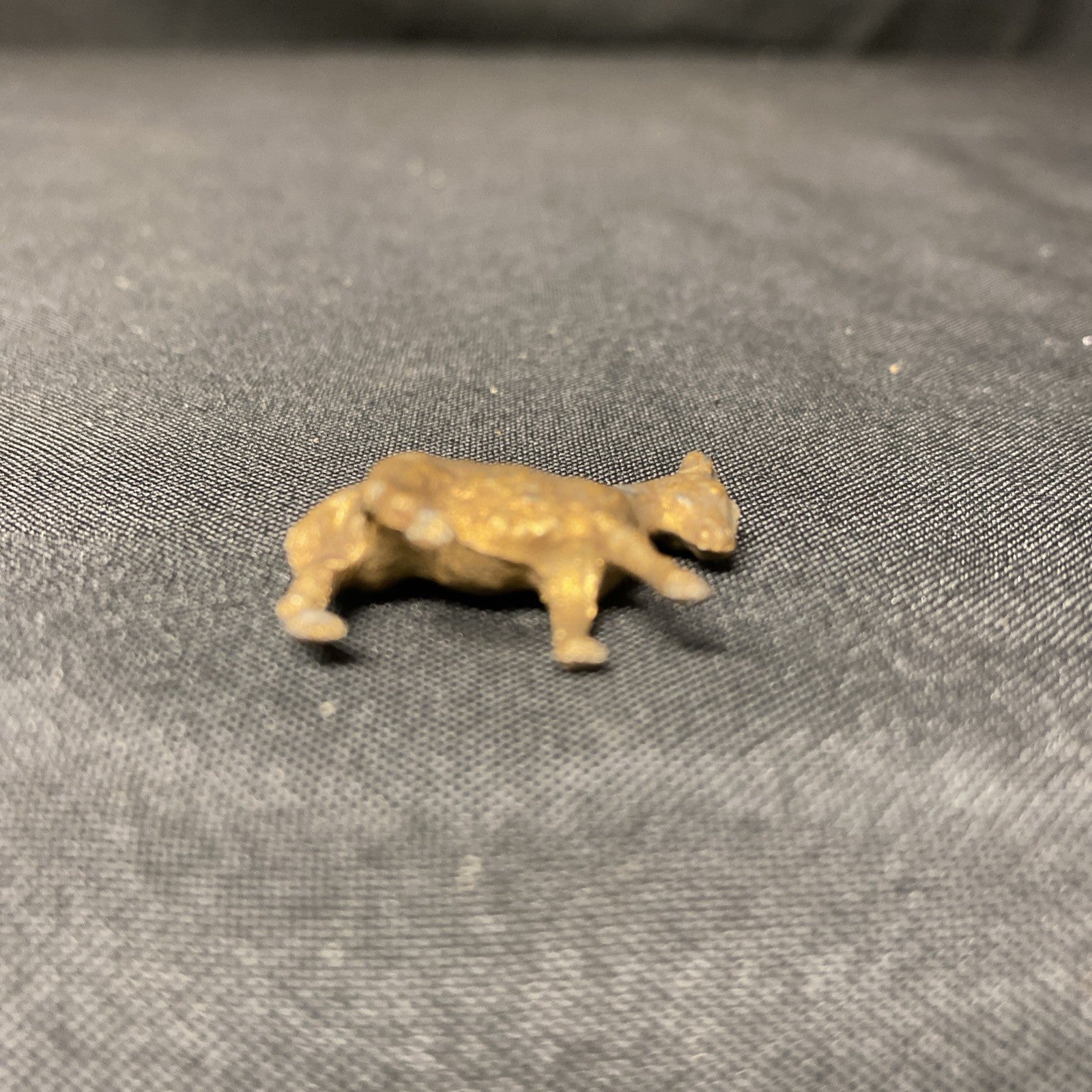 Brass or lead Goat Animal Very Small 1" wide rare little item - (1731)