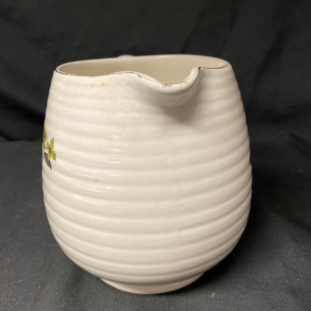 Beswick England Ribbed Pottery Jug 1950's Collectable Floral - (1580)
