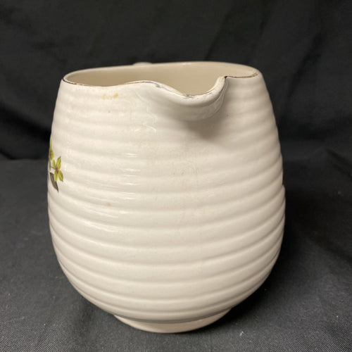 Beswick England Ribbed Pottery Jug 1950's Collectable Floral - (1580)