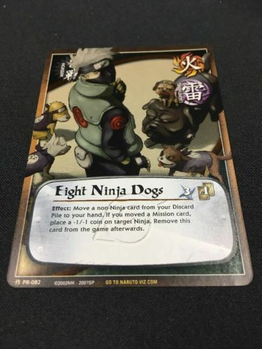 Shonen Jump's Naruto Collectible card FOIL Eight Ninja Dogs PR082- (6321)