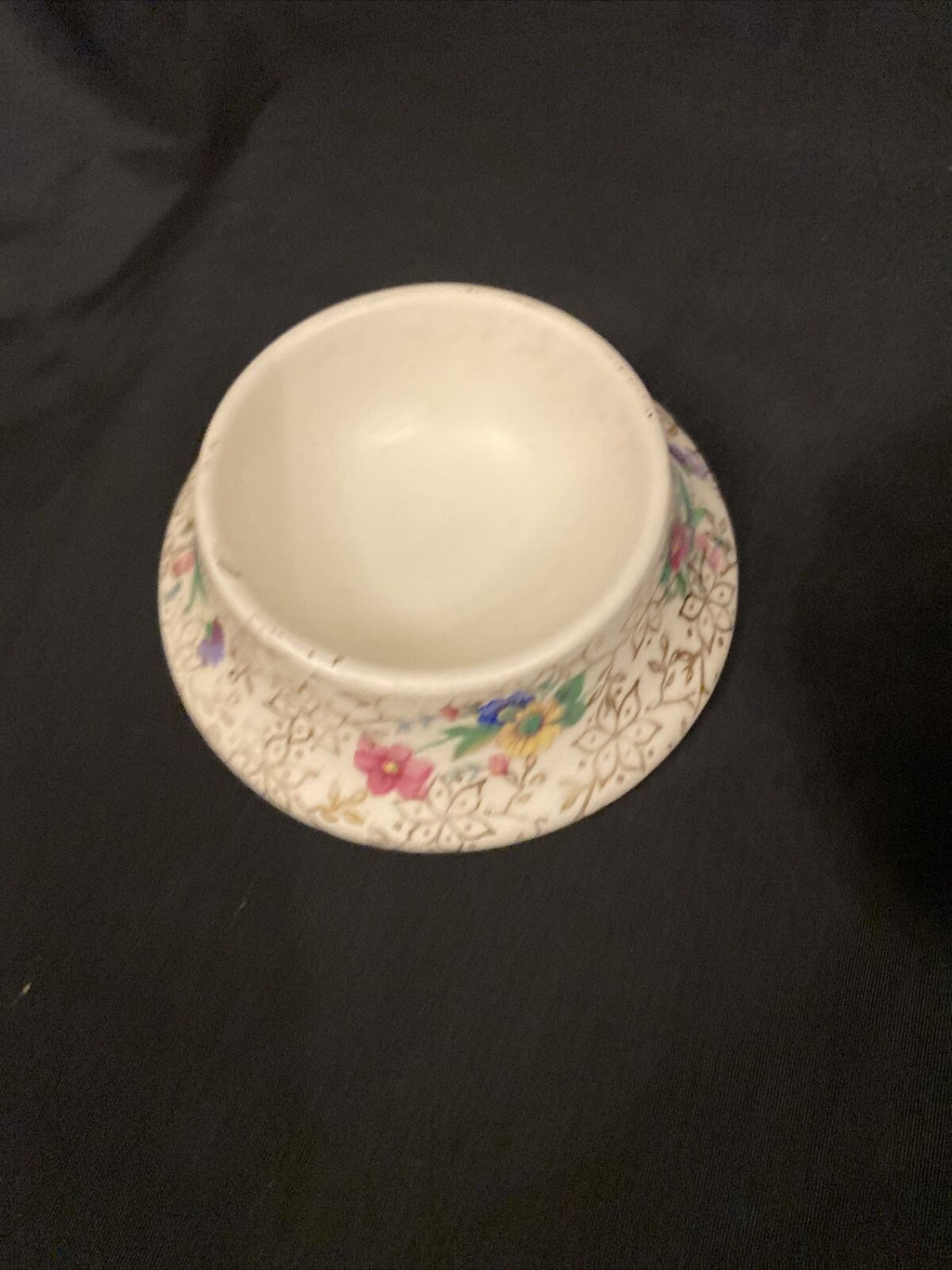 Vintage Midwinter Crinoline and Gilt 2 x Trinket Dressing Table dishes - (8526)