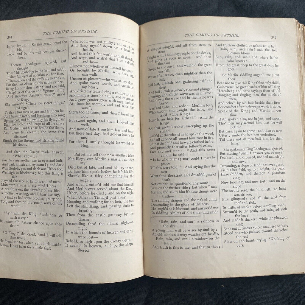 BOOK - The Works of Tennyson - Macmillan & Co 1884 print - (9672)