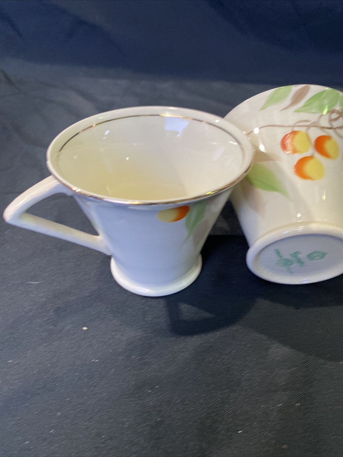 Antique Art Deco 1930's Crownford Ford & Sons 3 x Tea Cups - (8487)
