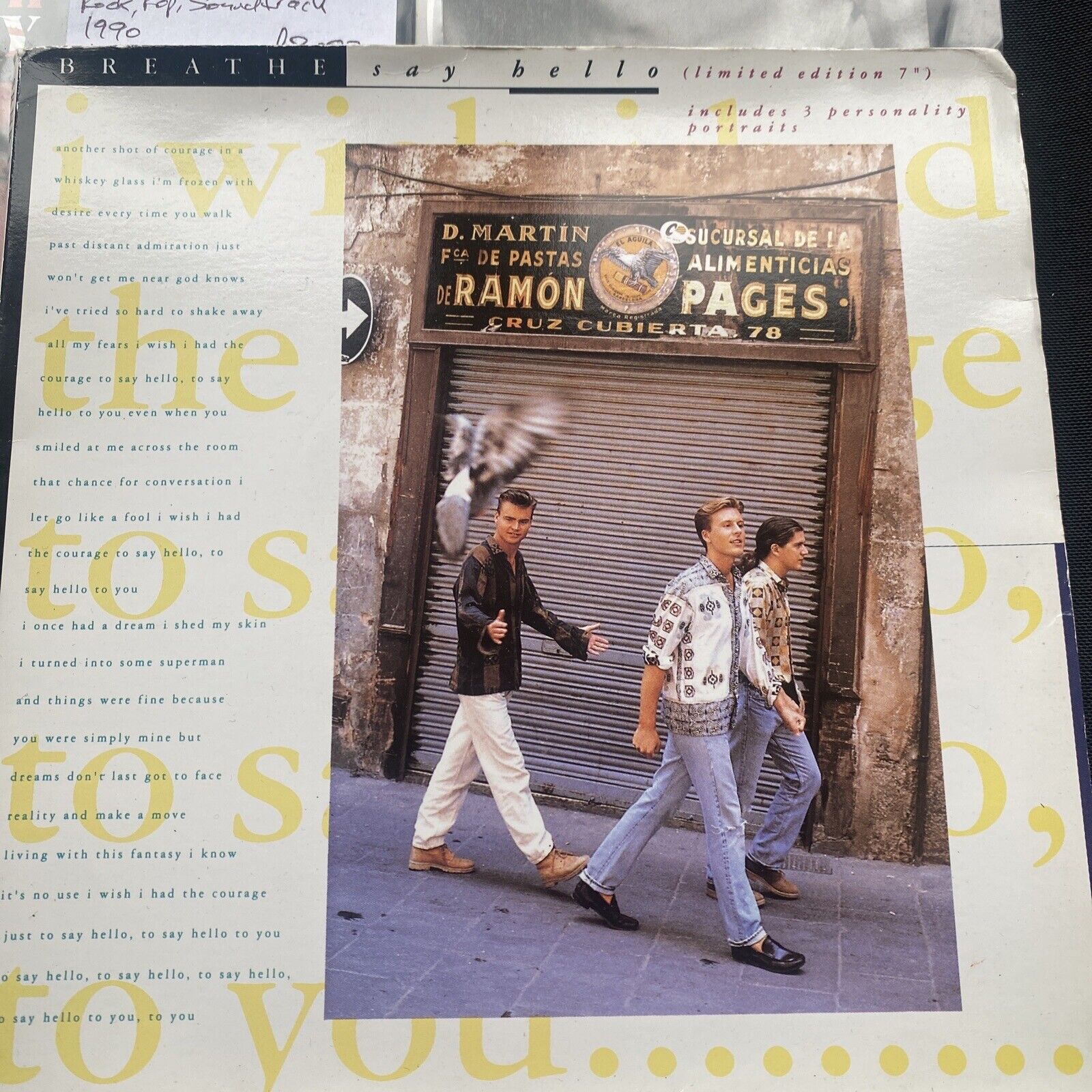 Vinyl Records 7" Singles 5 x 1980's Breathe / Branigan / Bros etc - (9478)