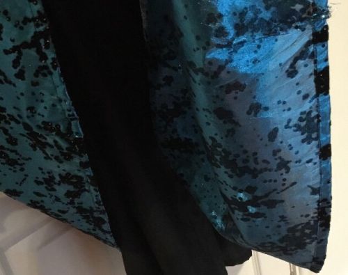 Marion Donaldson Vintage 1980’s Dress Blue + Black Velvet Prop Collectors (2537)