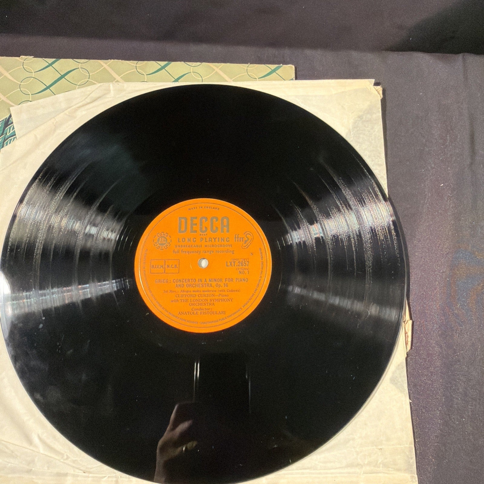 VINYL RECORD - The London Symphoney Orchestra Grieg Opus 16 - (1426)