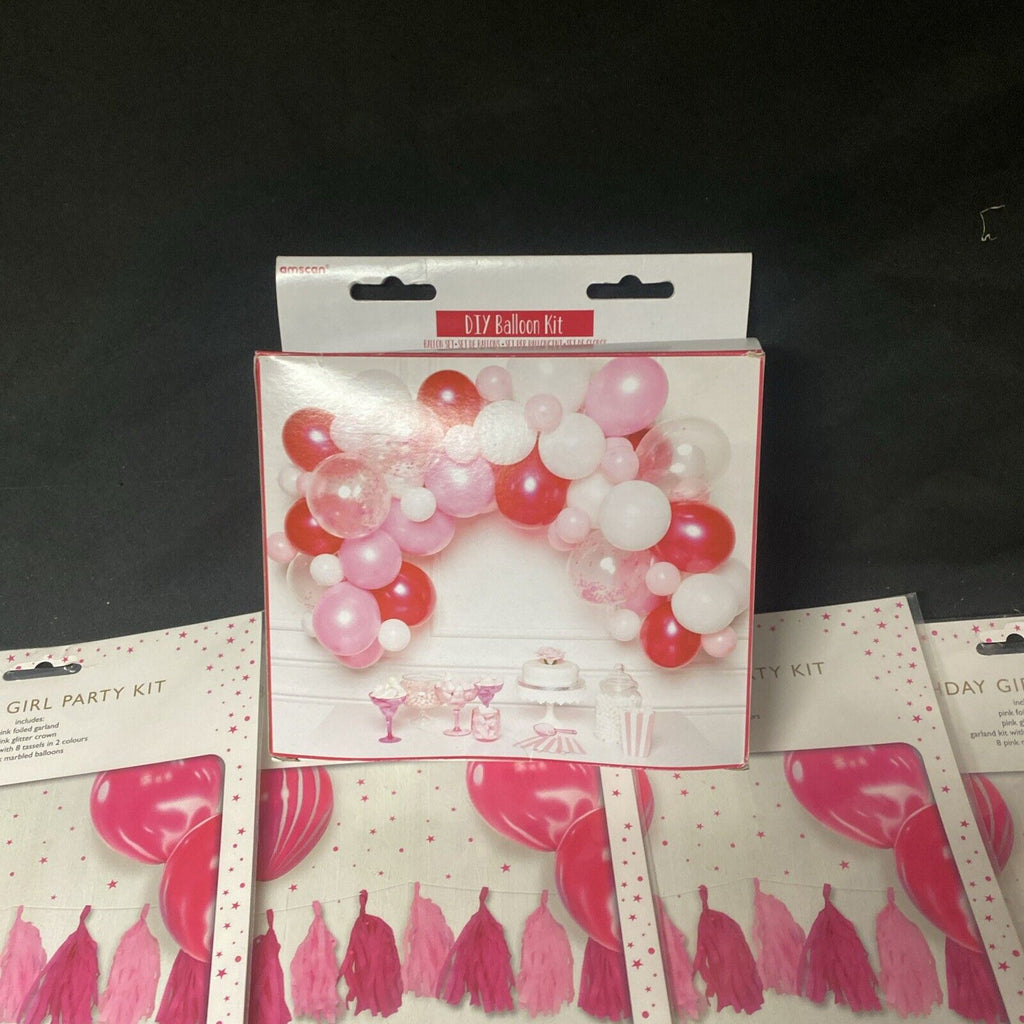 Large Bundle "Birthday Girl" Party Pack Balloons Banners Garlands Crowns (5336)