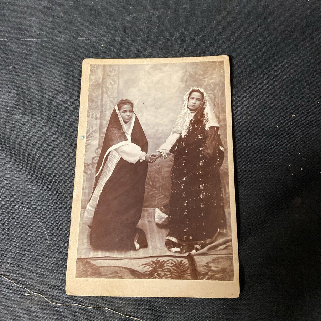 Victorian Cabinet Photo - 2 Indian Ladies - W. West, Thame - (5439)