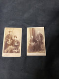 Victorian Carte De Vista CDV's x 2 Features Couples, Birmingham - (5449)