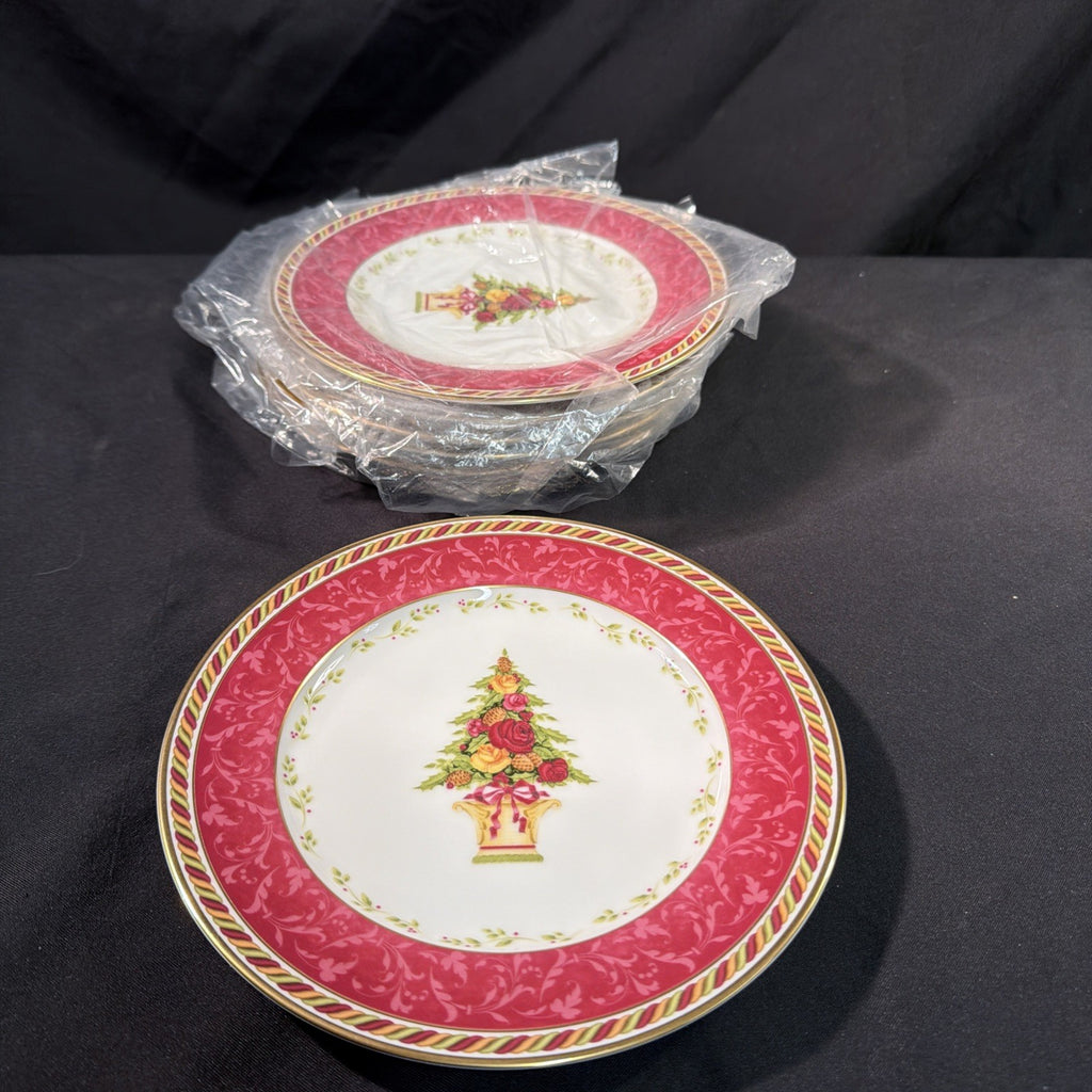ROYAL ALBERT Old Country Roses Seasons of Colour Christmas Set of 6 Plates 8”