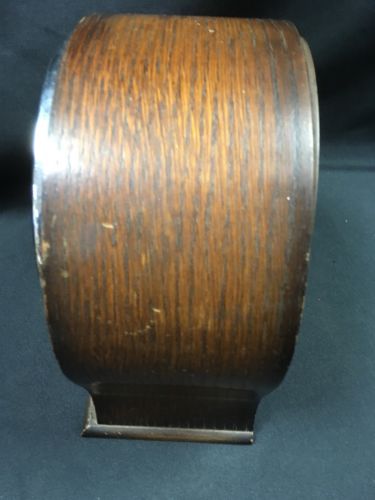 Antique CLOCK Mantle pendulum nice oak glass case complete - (2879)