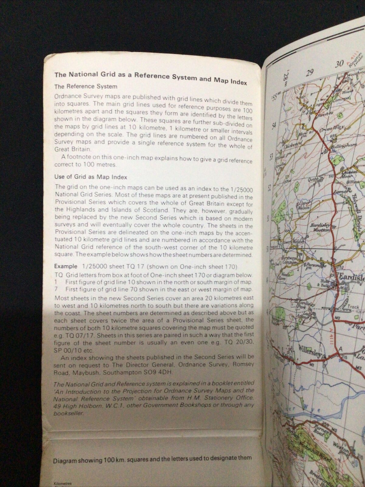 MAP - Ordnance Survey 1 inch 1967 One inch Hereford #142 - (8653)