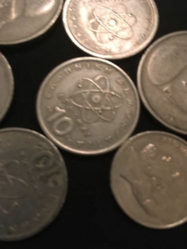 Greece 3 x 20 Drachmas &  1 x1 & 3 x 10 & 1 x 5 Drachma Coins 1970's / 80's - (2826)