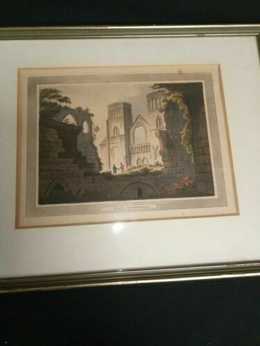 J. Merigot Aquatint French Engraving 1801- ELGIN CATHEHDRAL (sic) - (7007)