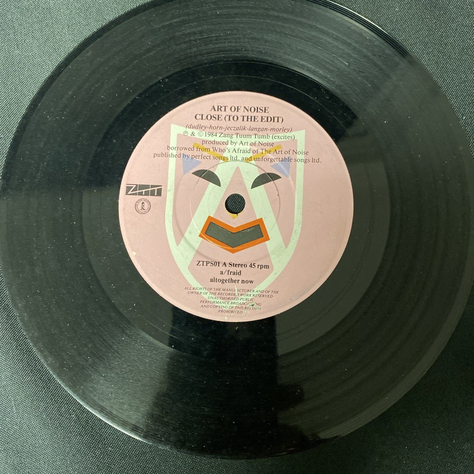 VINYL RECORD - The Art Of Noise are Close (To The Edit) 7" Single (1435)